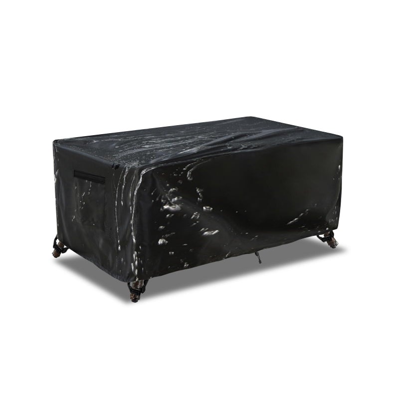 UNARK Outdoor Patio Coffee Table Cover, 600D Waterproof Heavy Duty Outdoor Table Cover, Patio Furniture Covers 48 x 28 x 16 inches Black - Image 1
